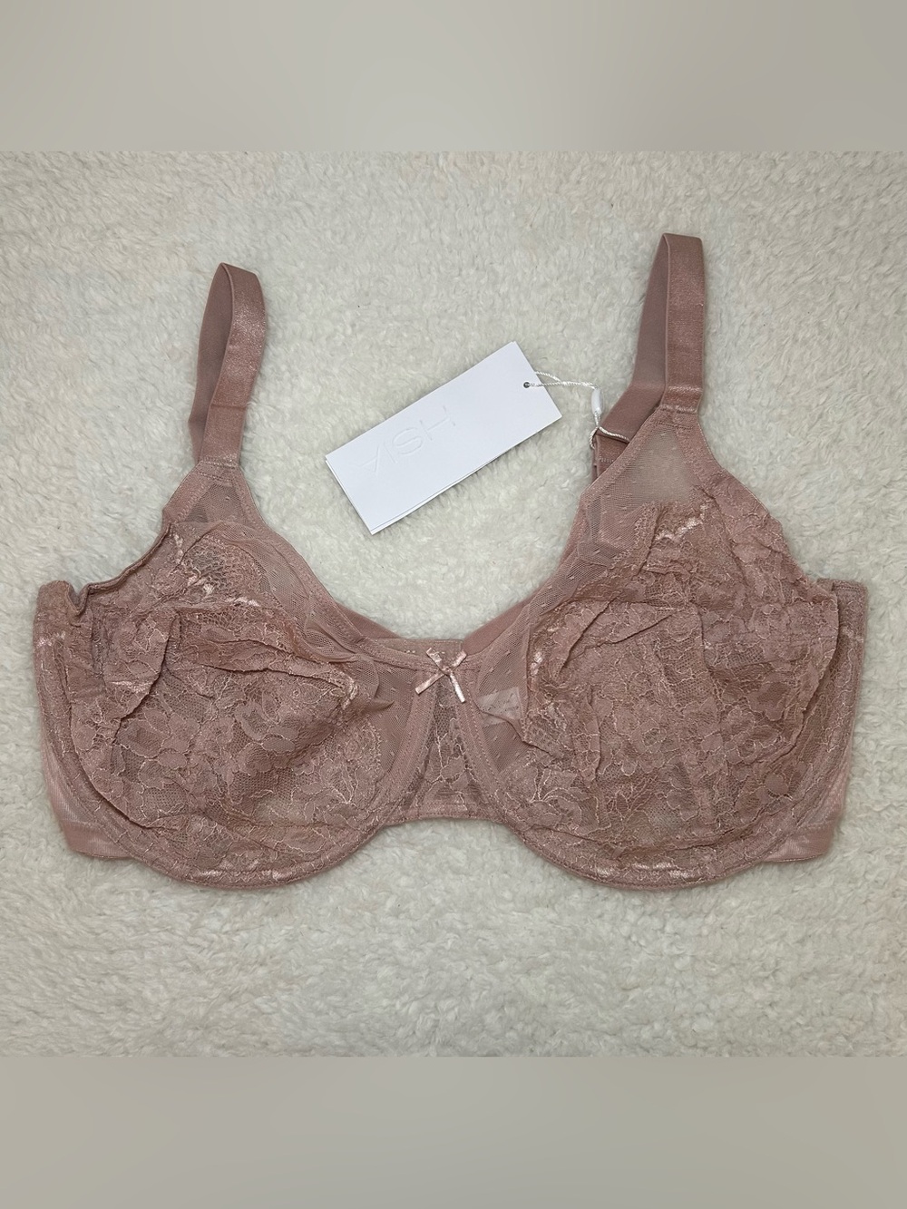 HSIA Enchanted Unlined Lace Underwire Bra 38G NEW